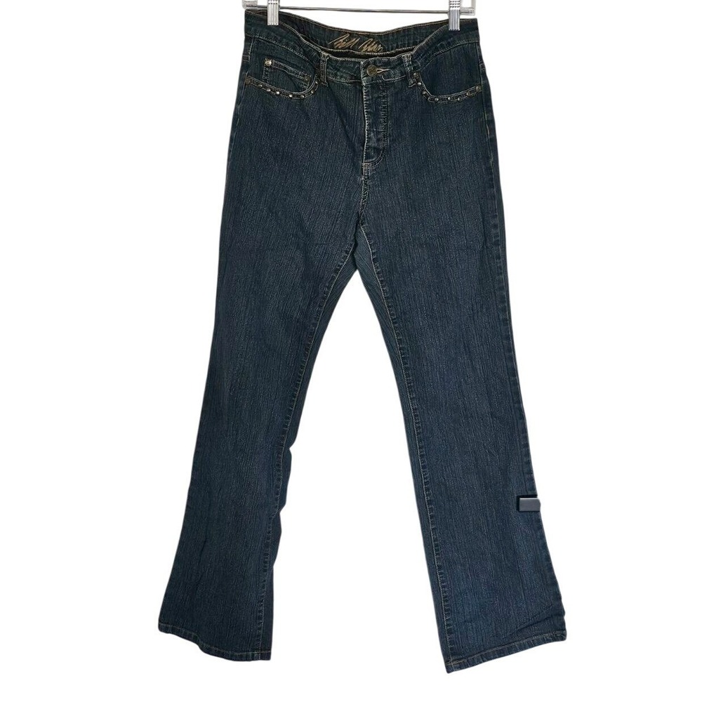 Bill Blass Bootcut Jeans womans 8 blue studded pocket